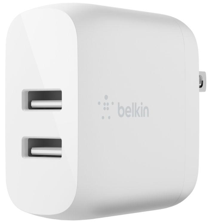 Refurbished Belkin BoostCharge Dual USB-A 24W Wall Charger - Reebelo Nederland