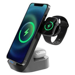 Refurbished Budi 3 in 1 15W Wireless Charging Stand - Reebelo Nederland