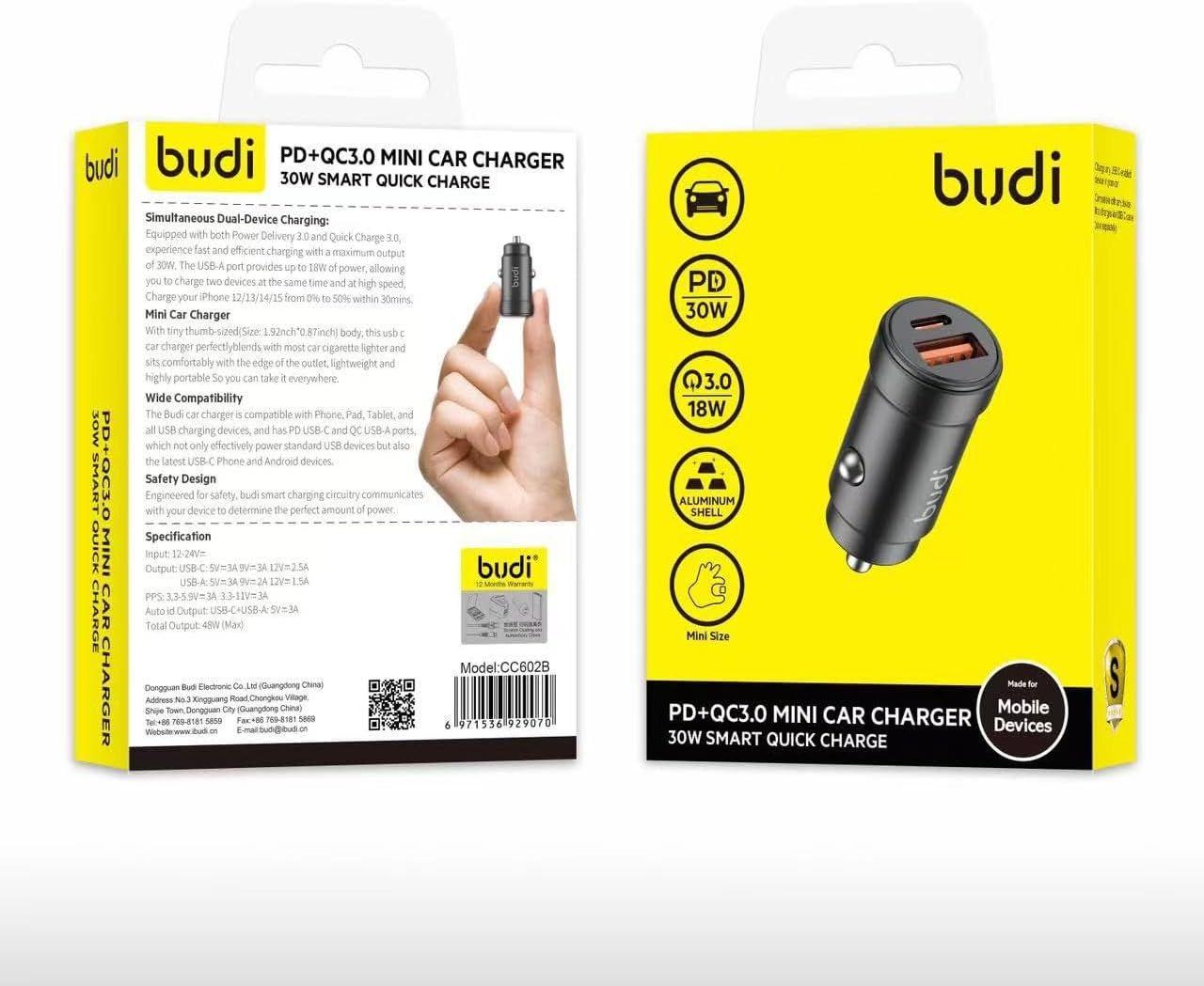 Refurbished PD + QC3.0 Bullet Dual Car Charger (CC602B) - Reebelo Nederland