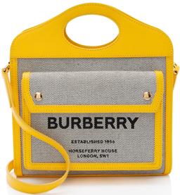 Refurbished Burberry Canvas Horseferry Mini Pocket Tote - Reebelo Nederland