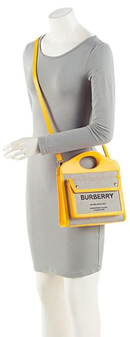 Refurbished Burberry Canvas Horseferry Mini Pocket Tote - Reebelo Nederland