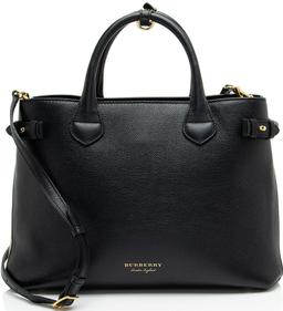 Refurbished Burberry House Check Leather Banner Medium Tote - Reebelo Nederland