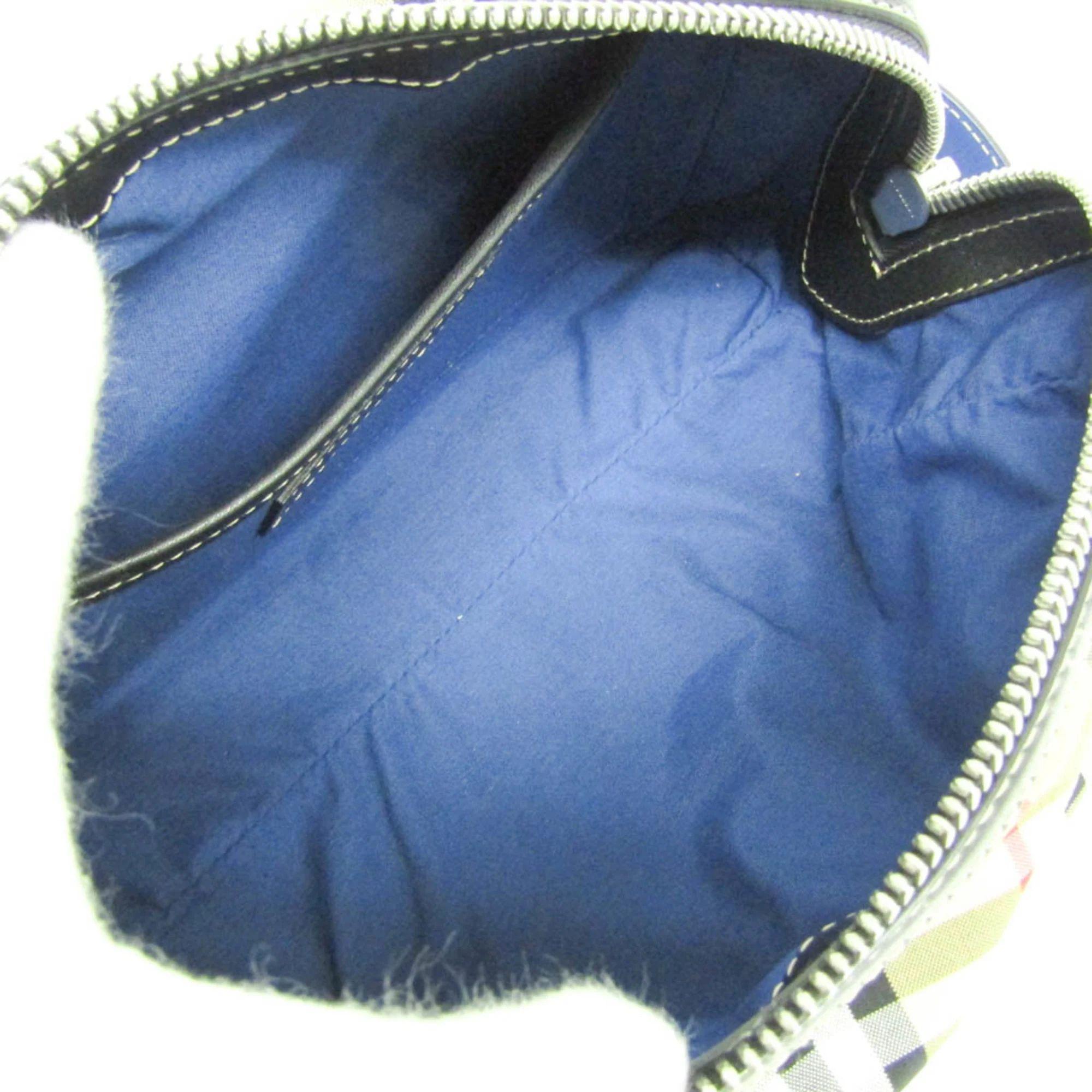 Refurbished Burberry Leather Nylon Canvas Clutch Bag Pouch - Reebelo Nederland