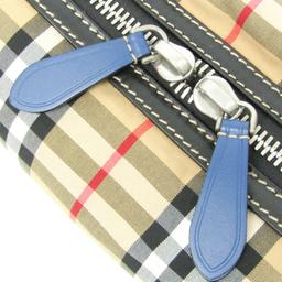 Refurbished Burberry Leather Nylon Canvas Clutch Bag Pouch - Reebelo Nederland