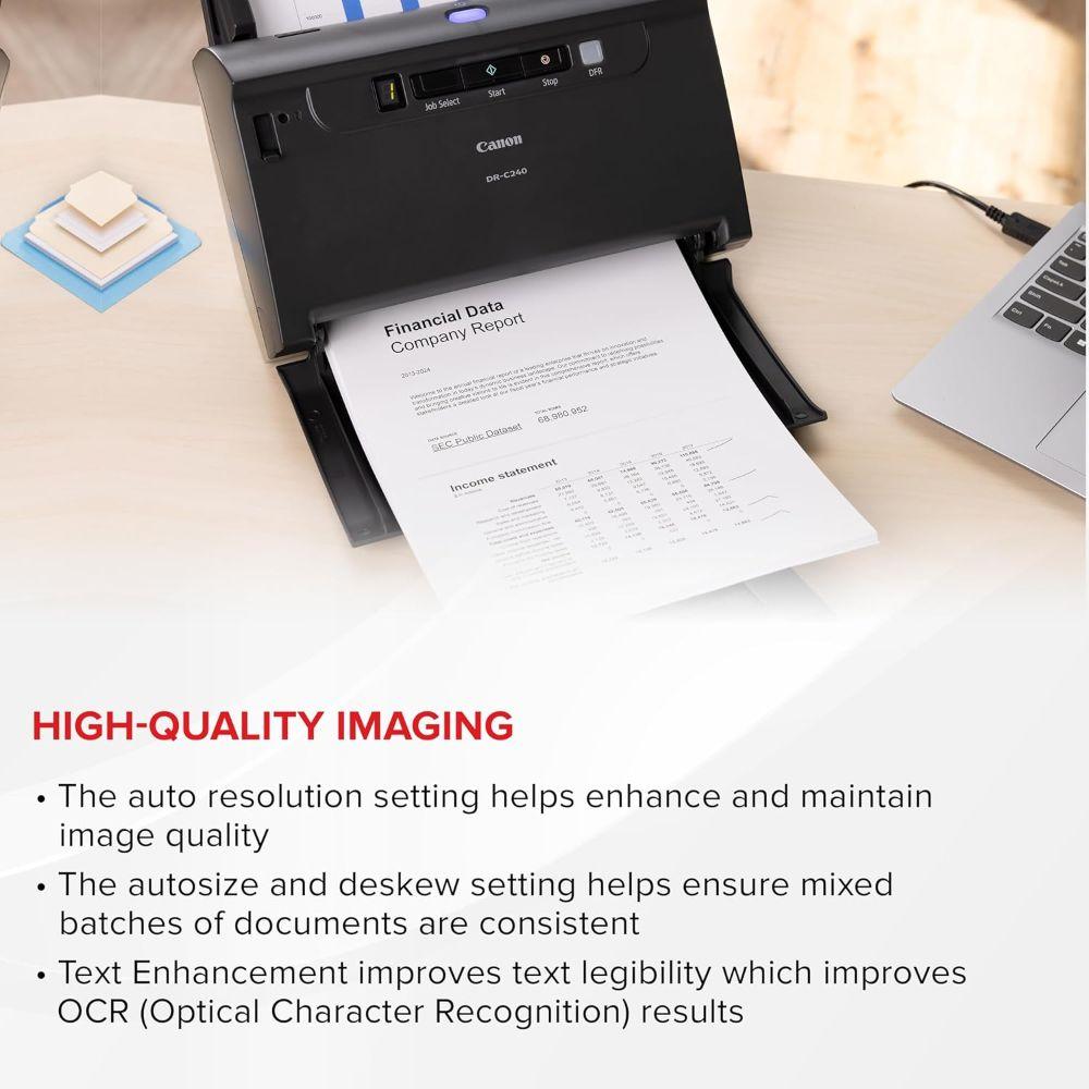 Refurbished Canon ImageFORMULA DR-C240 Colour Document Scanner - Reebelo Nederland