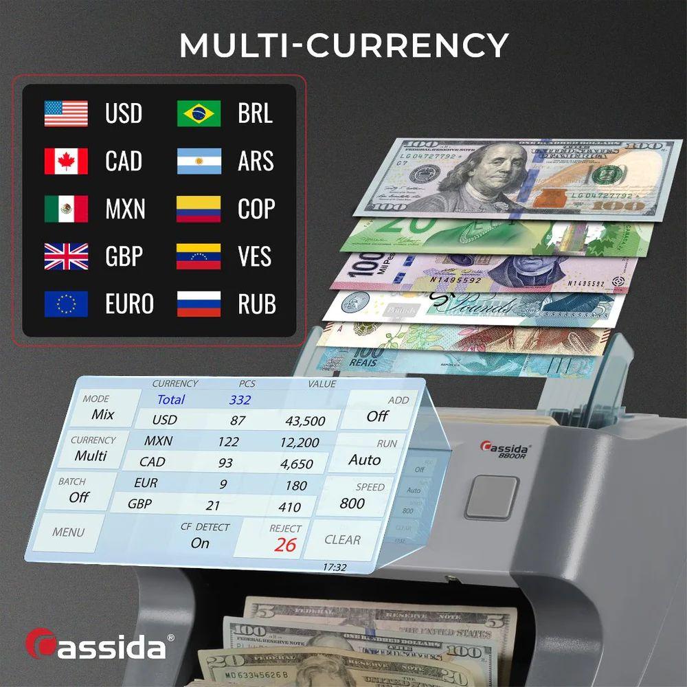 Refurbished Cassida 8800R V2 Mixed Bill Counter - Reebelo Nederland