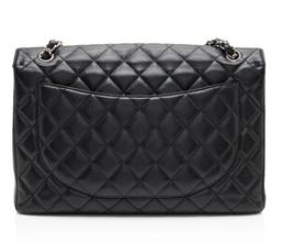Refurbished Chanel Caviar Leather Classic Maxi Single Flap Bag - Reebelo Nederland