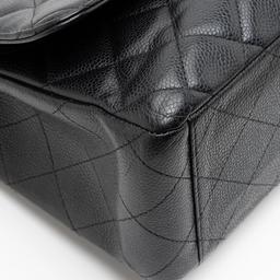 Refurbished Chanel Caviar Leather Classic Maxi Single Flap Bag - Reebelo Nederland