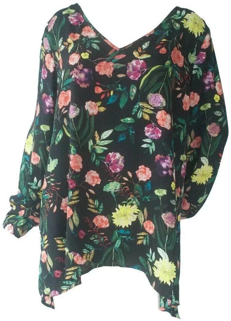 Refurbished Chelsea & Theodore Women's Top Multi Painterly Floral - Reebelo Nederland