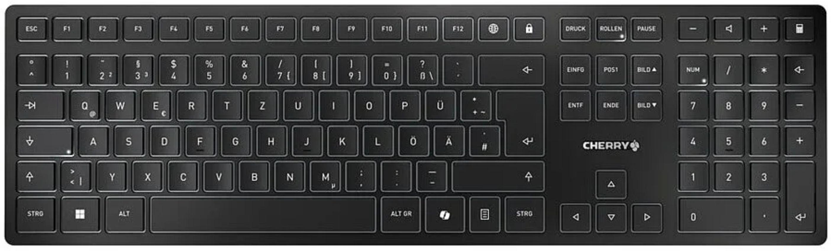 Refurbished Cherry KW 9100 Slim Wireless Rechargeable Keyboard - Reebelo Nederland