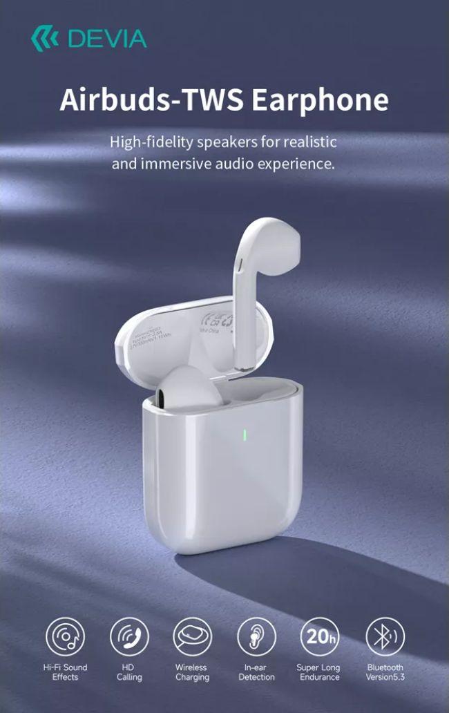 Refurbished Devia EM053 Airbuds True Wireless Earphone - Reebelo Nederland