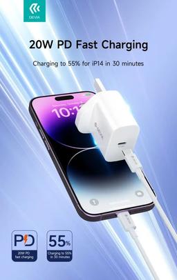 Refurbished Devia Smart Series PD Quick Charger (UK / 20W / V2) - Reebelo Nederland
