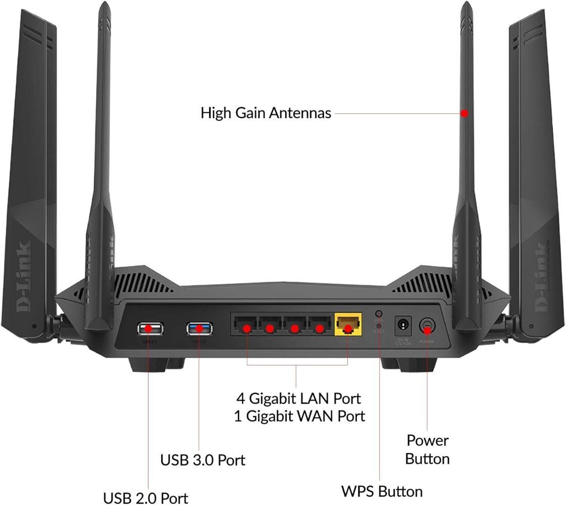 Refurbished D-Link AX5400 Mesh WiFi 6 Router (DIR-X5460) - Reebelo Nederland