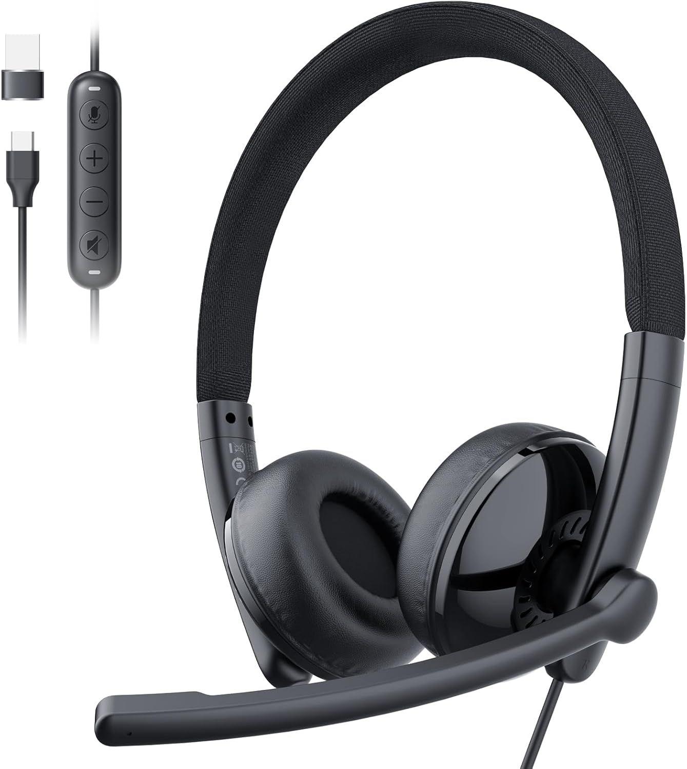 Refurbished Emeet HS50 Wired Headset on-Ear Computer Headphones - Reebelo Nederland