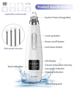 Refurbished Euasoo JHF-15 Blackhead Remover Pore Cleaner Kit - Reebelo Nederland