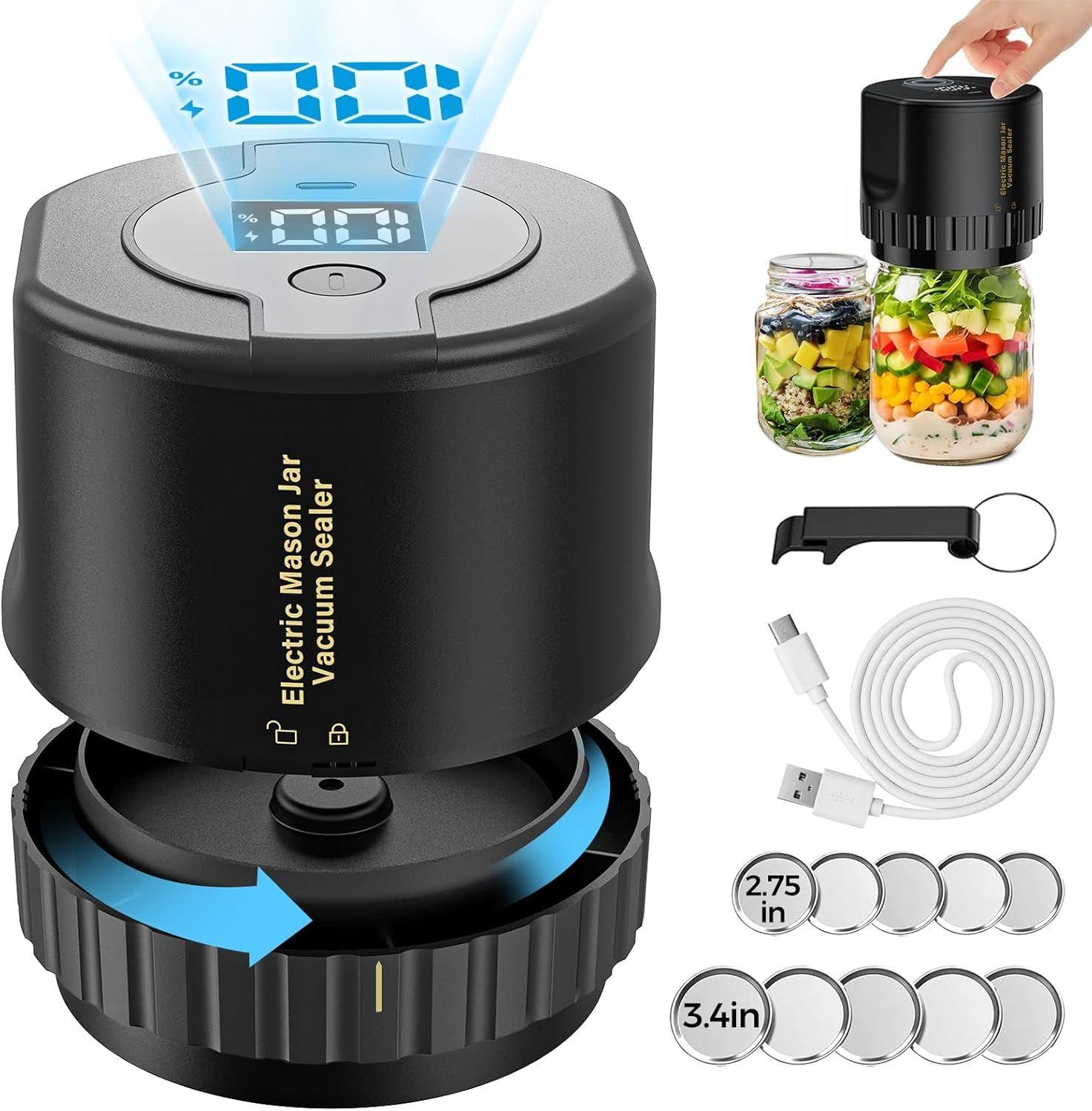 Refurbished Fodmor Mason Jar Electric Vacuum Sealer - Reebelo Nederland