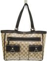 Gucci GG Crystal Leather PVC Tote Bag
