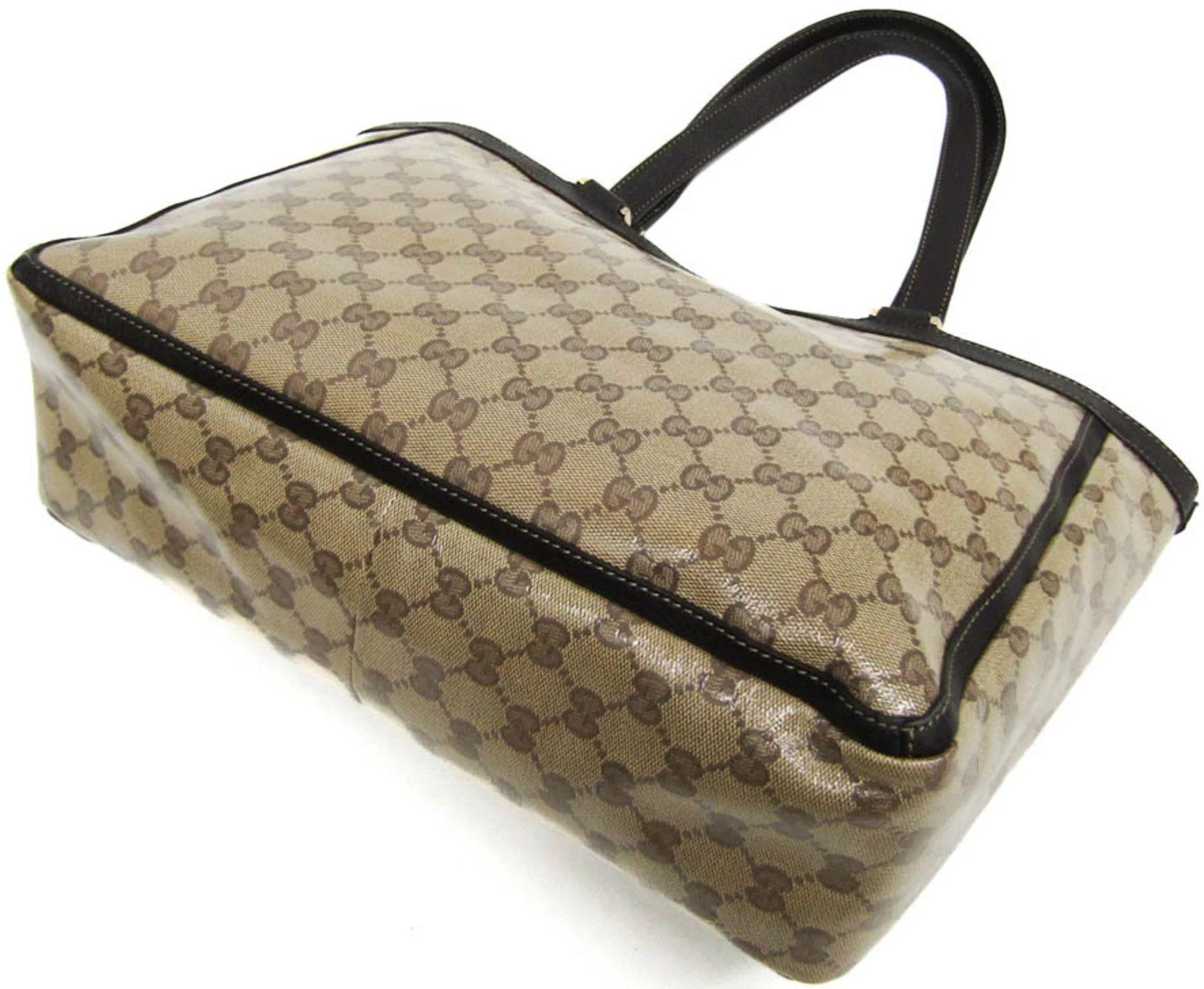 Refurbished Gucci GG Crystal Leather PVC Tote Bag - Reebelo Nederland