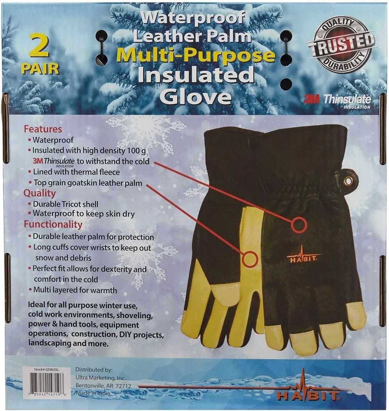 Refurbished Habit Waterproof Multi-Purpose Insulated Gloves M - Reebelo Nederland