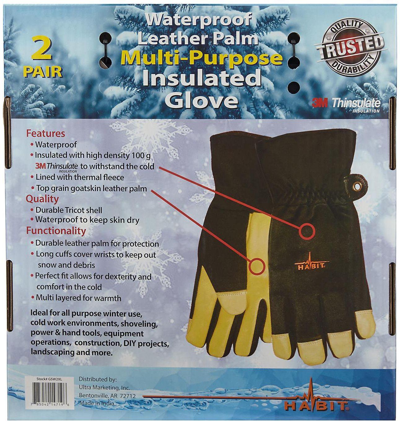 Refurbished Habit Waterproof Multi-Purpose Insulated Gloves XL - Reebelo Nederland