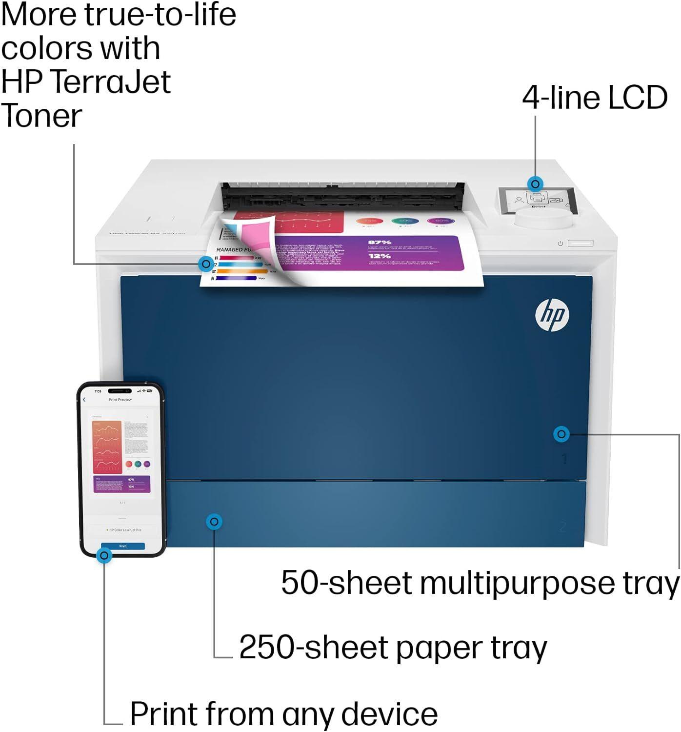 Refurbished HP Color LaserJet Pro 4201dn Printer - Reebelo Nederland