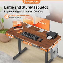 Refurbished IMGadgets Standing Electric Adjustable Desk 47" x 24" - Reebelo Nederland
