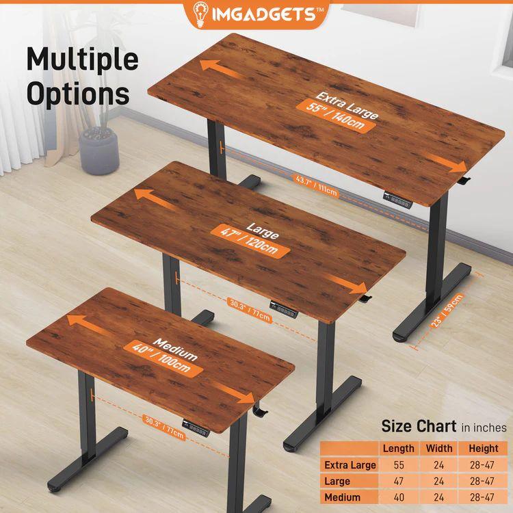 Refurbished IMGadgets Standing Electric Adjustable Desk 47" x 24" - Reebelo Nederland