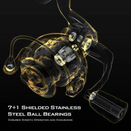 Refurbished KastKing 1000 Valiant Eagle Spinning Reel Gold - Reebelo Nederland