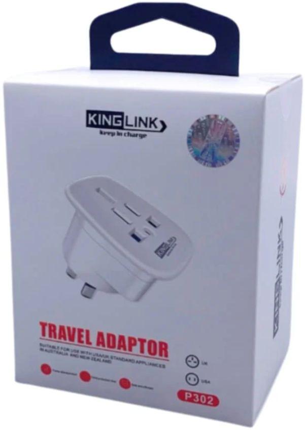 Refurbished Kinglink Travel Adapter P302 Wall Plug (US / UK to NZ / AU) - Reebelo Nederland