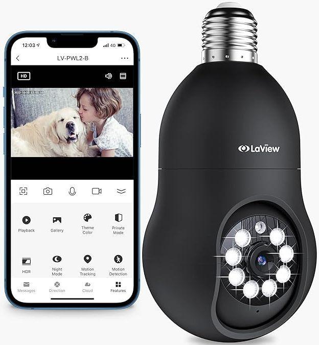 Refurbished LaView Wireless Bulb Security Camera 360° LV-PWL2 - Reebelo Nederland