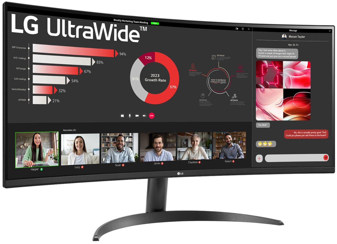 Refurbished LG 34WR50QK-B Curved UltraWide QHD Monitor 34" - Reebelo Nederland