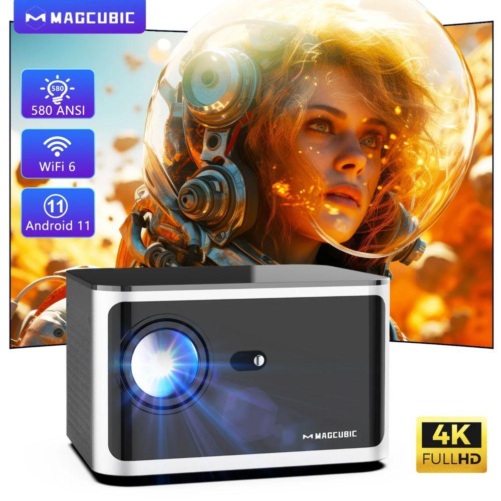 Refurbished Magcubic HY350 Pro 580 ANSI 4K 1080P WiFi 6 Projector - Reebelo Nederland