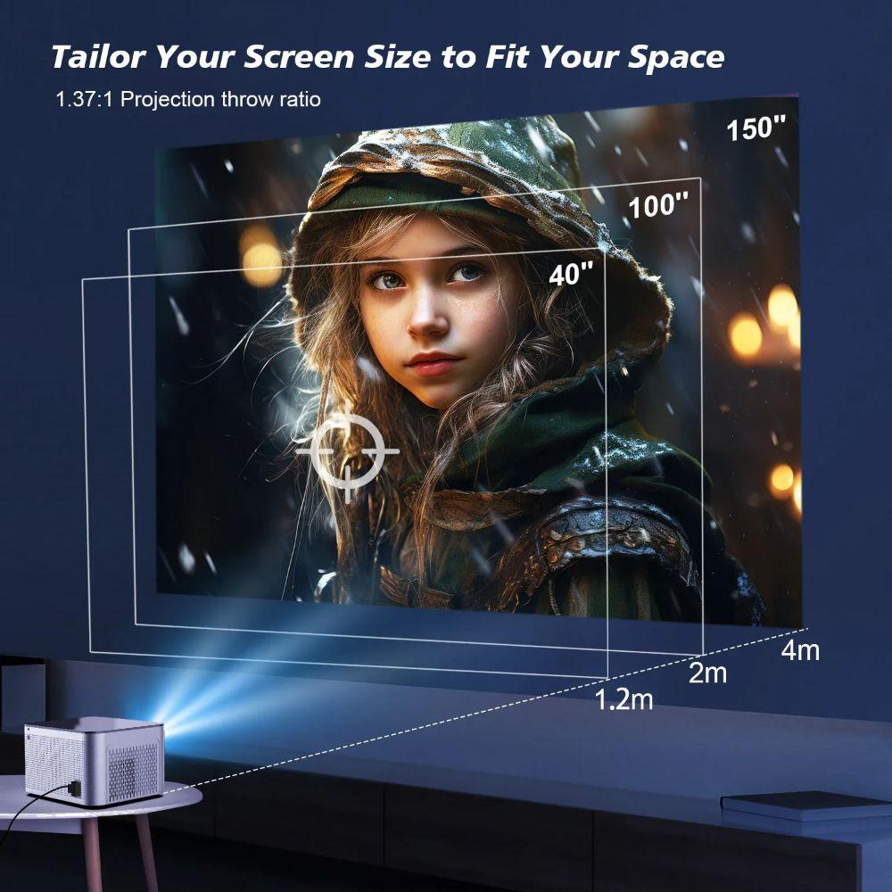 Refurbished Magcubic HY350 Pro 580 ANSI 4K 1080P WiFi 6 Projector - Reebelo Nederland