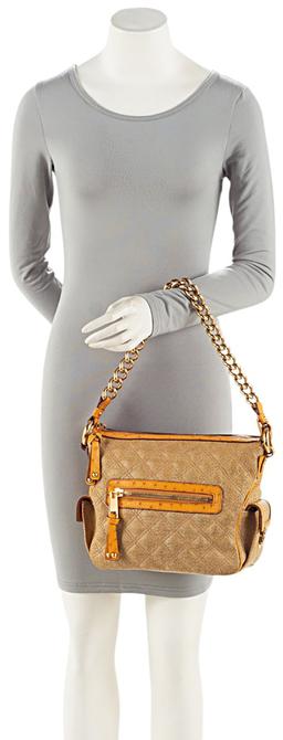 Refurbished Marc Jacobs Coated Canvas Ostrich Stam Hobo - Reebelo Nederland