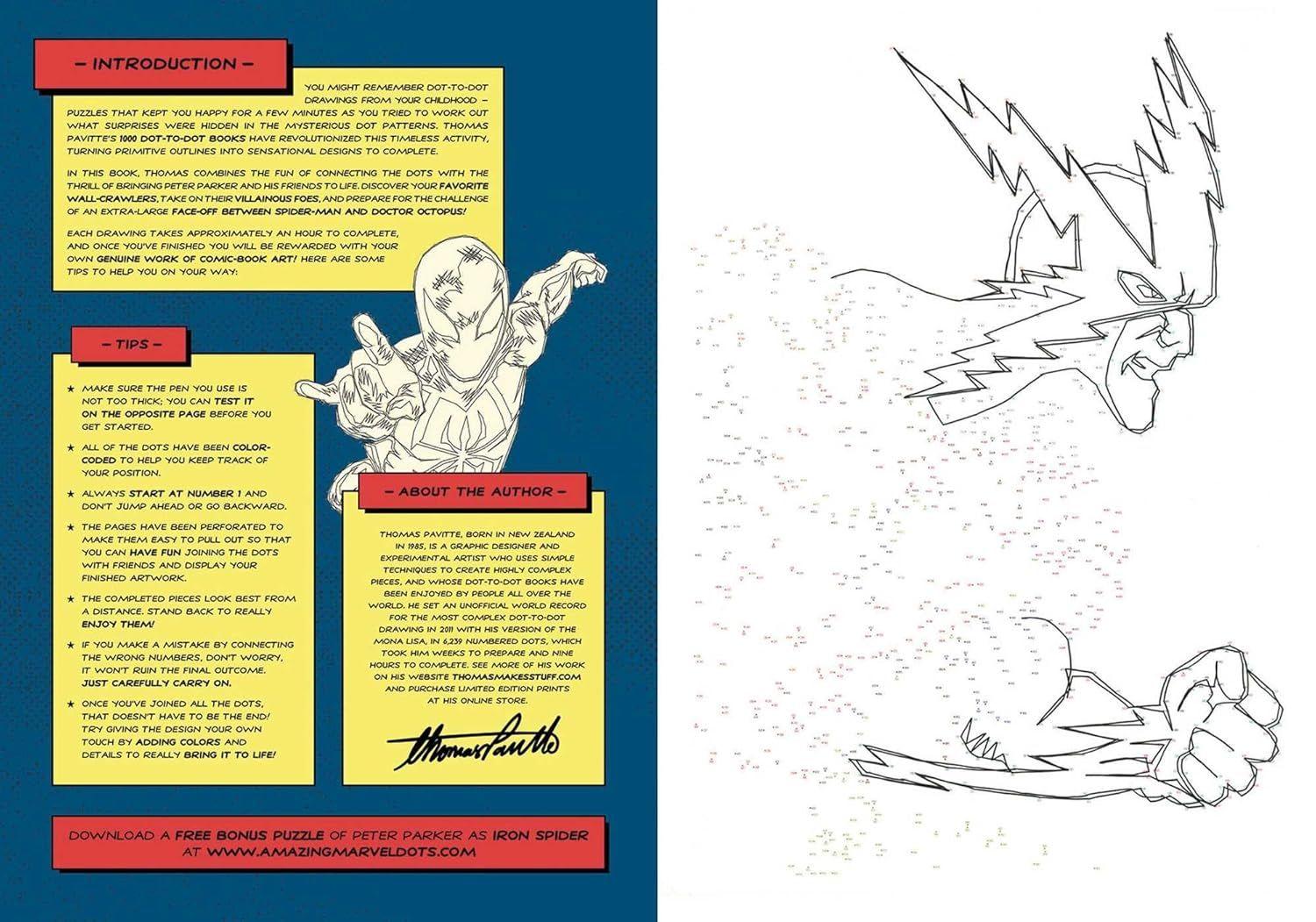 Refurbished Marvel: Spider-Man1000 dot-to-dot book by Thoms Pavtte - Reebelo Nederland