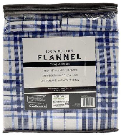 Refurbished Member's Mark 100% Cotton 4pc Flannel Sheets Twin Set - Reebelo Nederland