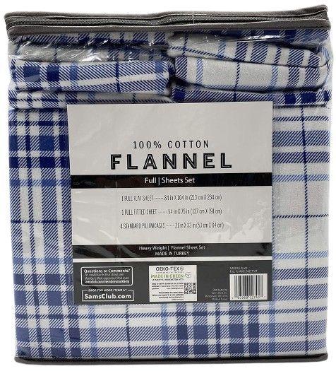 Refurbished Member's Mark 100% Cotton 6pc Flannel Sheets Full Set - Reebelo Nederland