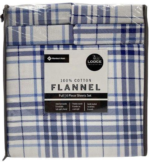 Refurbished Member's Mark 100% Cotton 6pc Flannel Sheets Full Set - Reebelo Nederland