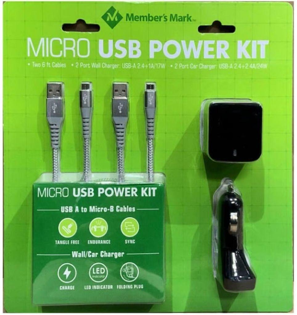 Refurbished Member's Mark Micro USB Power Kit - Reebelo Nederland