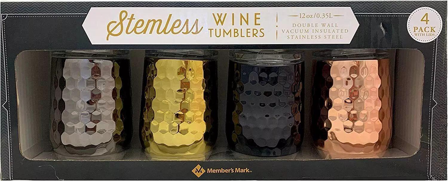 Refurbished Member's Mark Stemless Wine Tumblers 12 oz (Pack of 4) - Reebelo Nederland