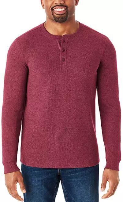 Refurbished Member's Mark Thermal Henley - Reebelo Nederland
