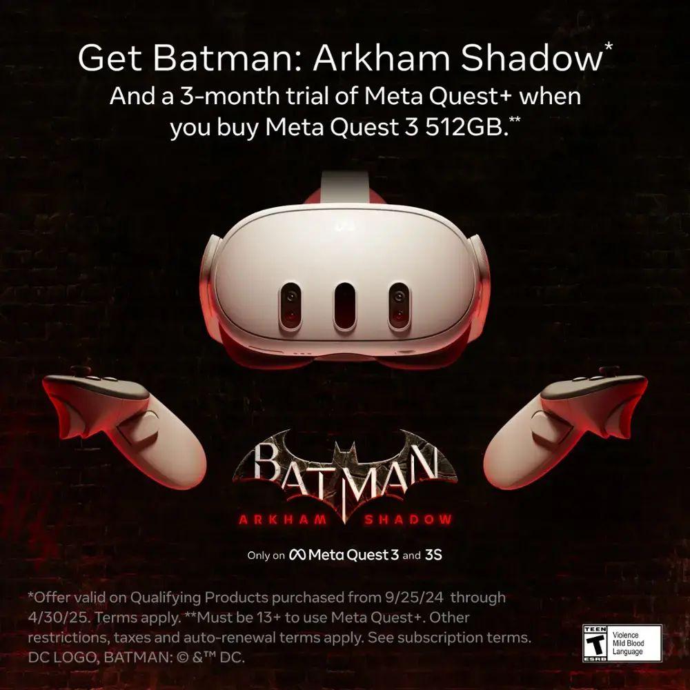 Refurbished Meta Quest 3 Get Batman: Arkham Shadow VR - Reebelo Nederland