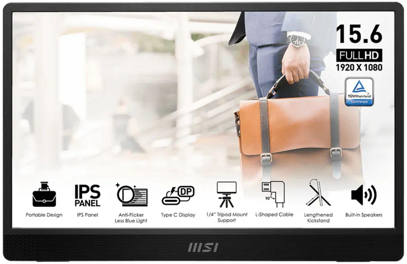 Refurbished MSI PRO MP161 E2U Portable Monitors 15.6" - Reebelo Nederland