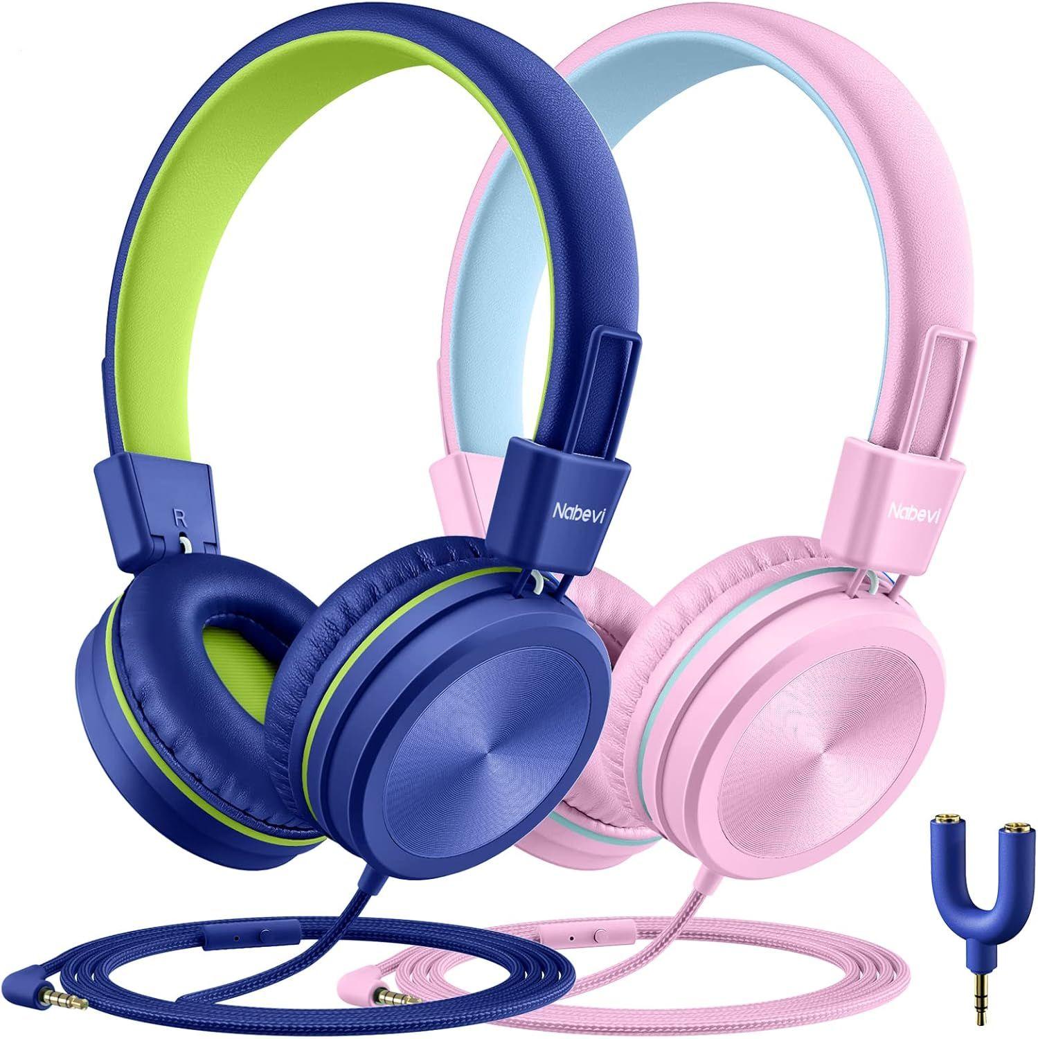 Refurbished Nabevi Kids Headphones with Microphone BH200 (2-Pack) - Reebelo Nederland