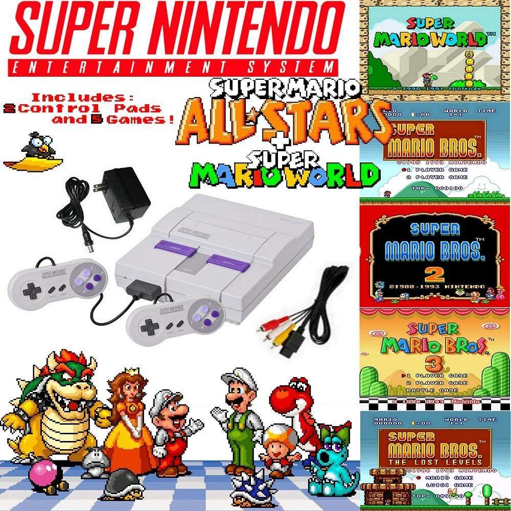 Refurbished Nintendo Super NES Mario Set with 5-Game Cartridge - Reebelo Nederland
