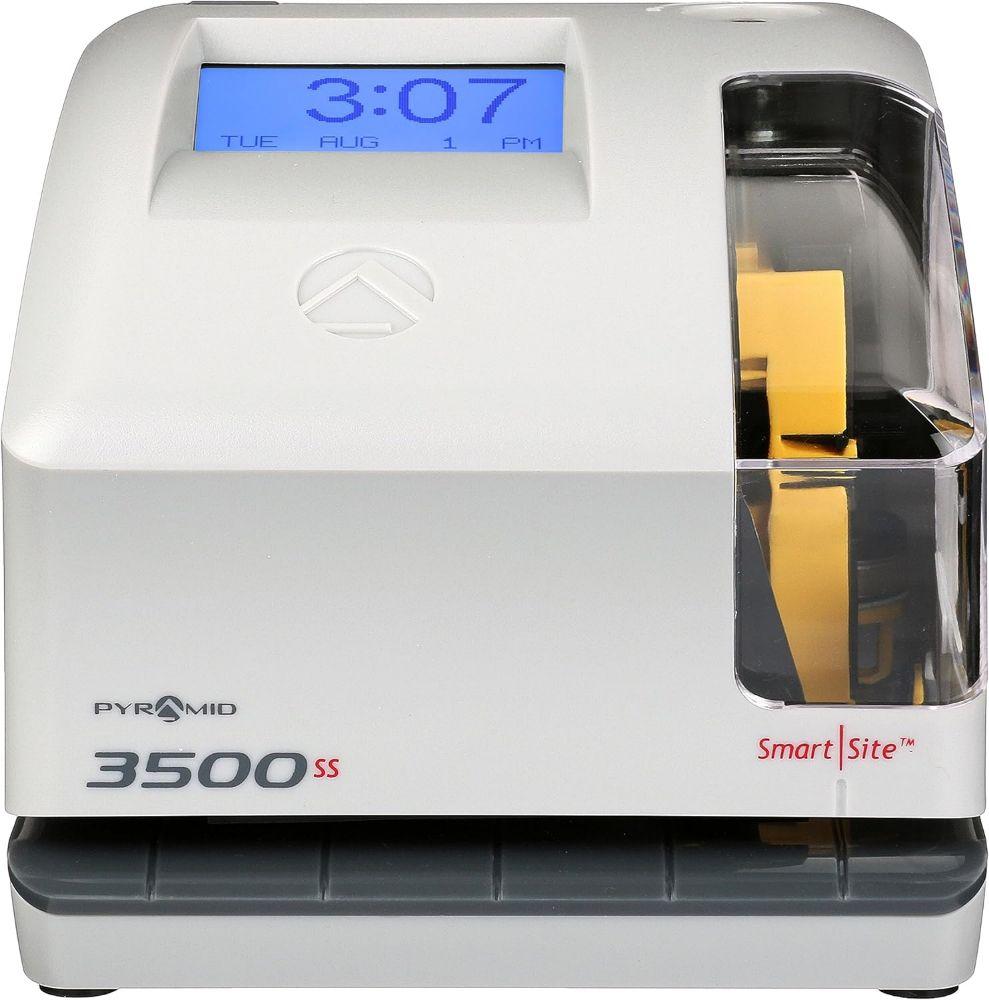 Refurbished Pyramid 3500ss SmartSite Time Clock & Document Stamp - Reebelo Nederland