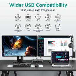 Refurbished QGeeM D6908 USB C Laptop Docking Station - Reebelo Nederland