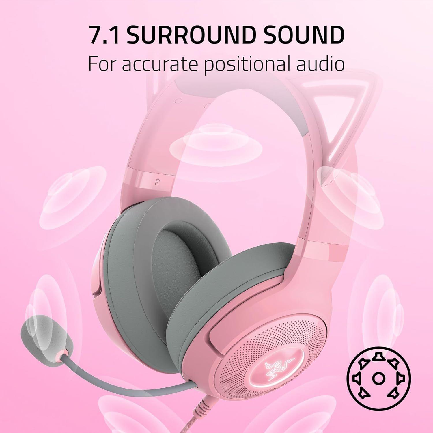 Refurbished Razer Kraken Kitty Edition V2 Wired Gaming Headset - Reebelo Nederland