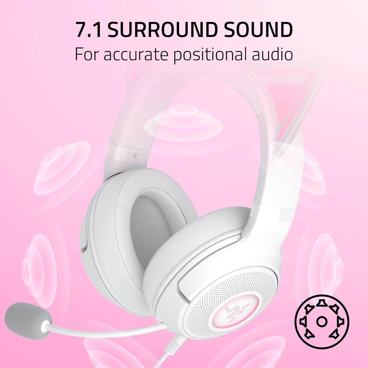Refurbished Razer Kraken Kitty Edition V2 Wired Gaming Headset - Reebelo Nederland