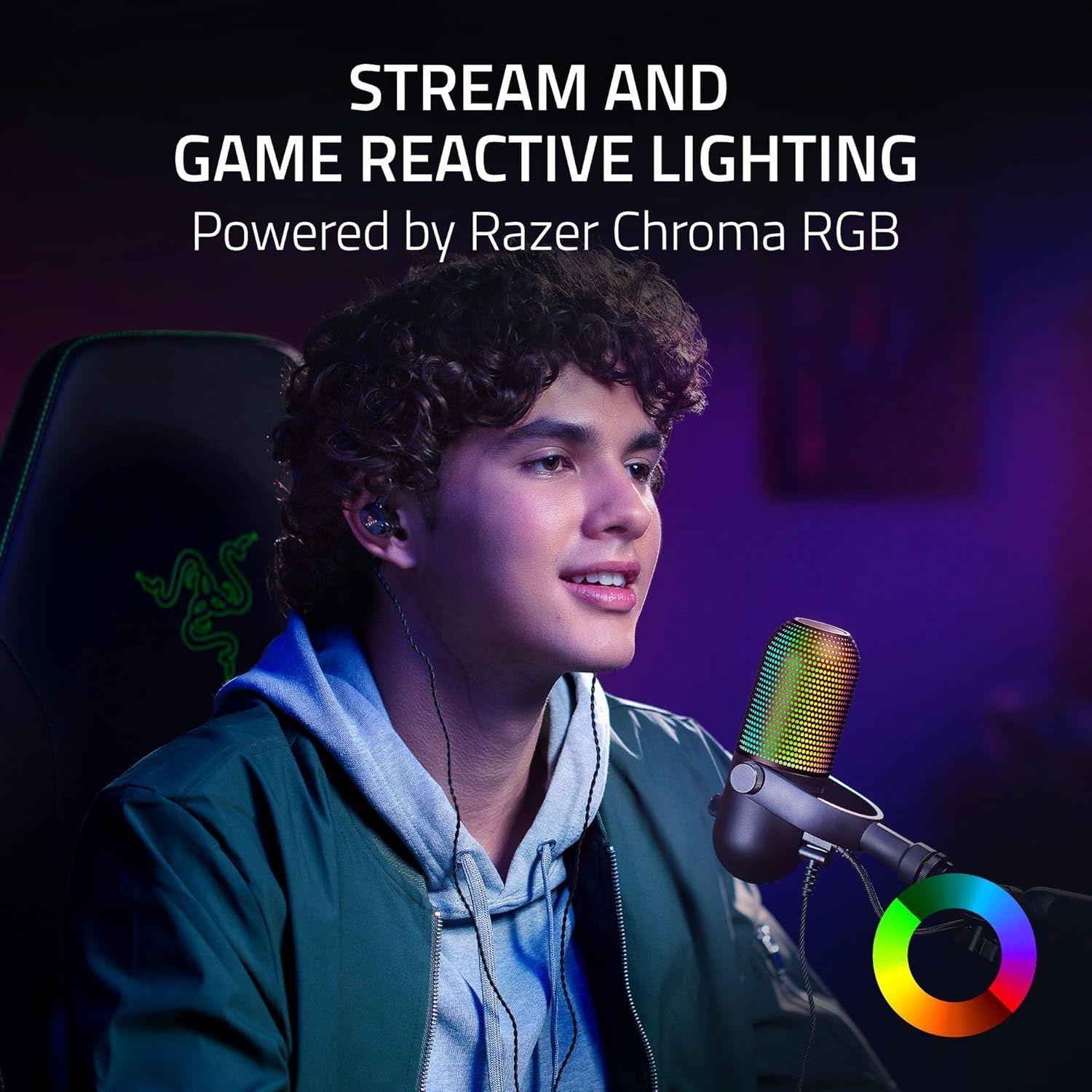 Refurbished Razer Seiren V3 Chroma Condenser USB Microphone   - Reebelo Nederland
